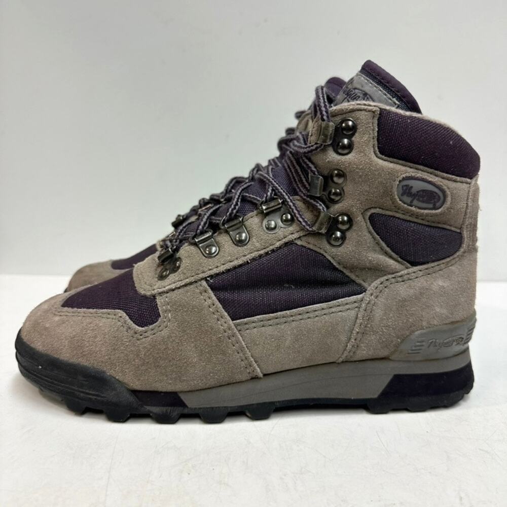 GUC Vasque Alpha Women's Hiking Boots 7595 Gray Nubuck Purple Mesh Vintage US 7
